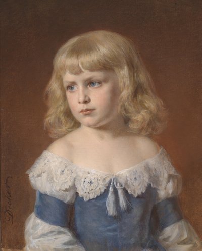 Portrait of a Blonde Girl by Georg Decker